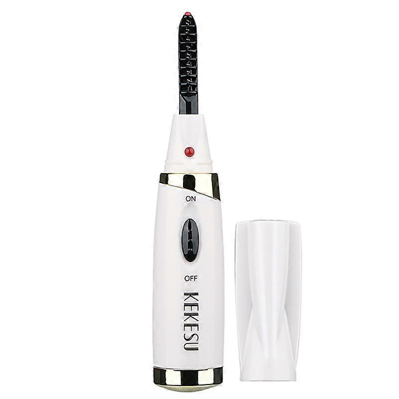 Mini Electric Heated Ion Eyelash Iron Fast and Durable Portable(White)