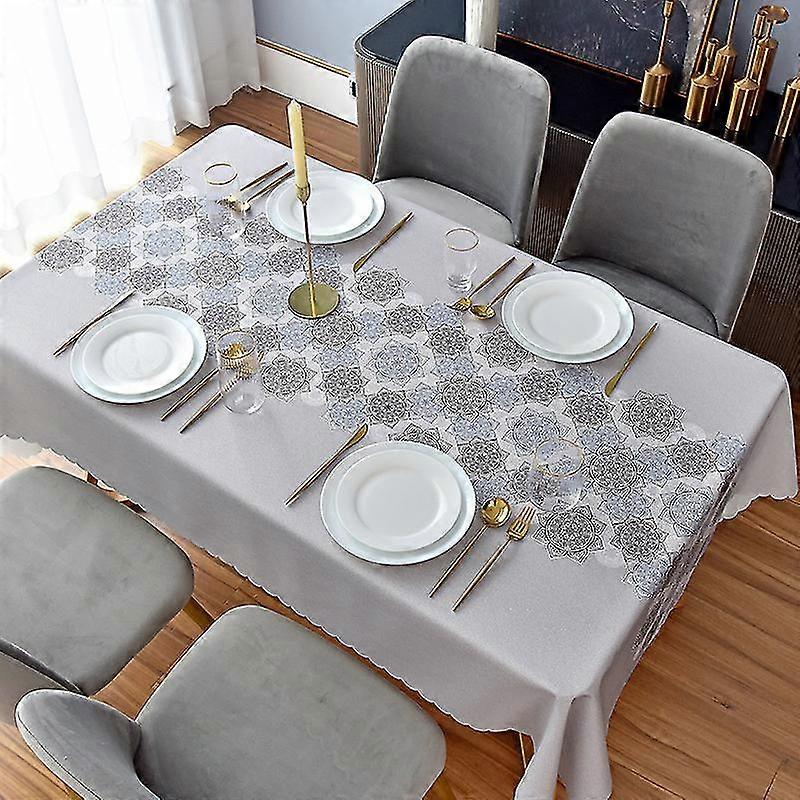 Table Cloth Plastic Tablecloth Wipeable Pvc Wipe Clean Waterproof Table Cover