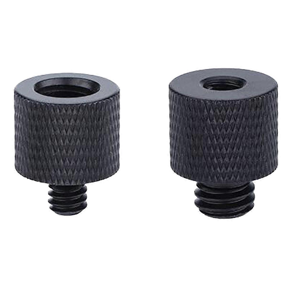 Pack of 2 tripod screw adapters, thread adapter 3/8" to 1/4" & 1/4" to 3/8" made of aluminum alloy, for camera speakers, tripod, microphone stand, mon