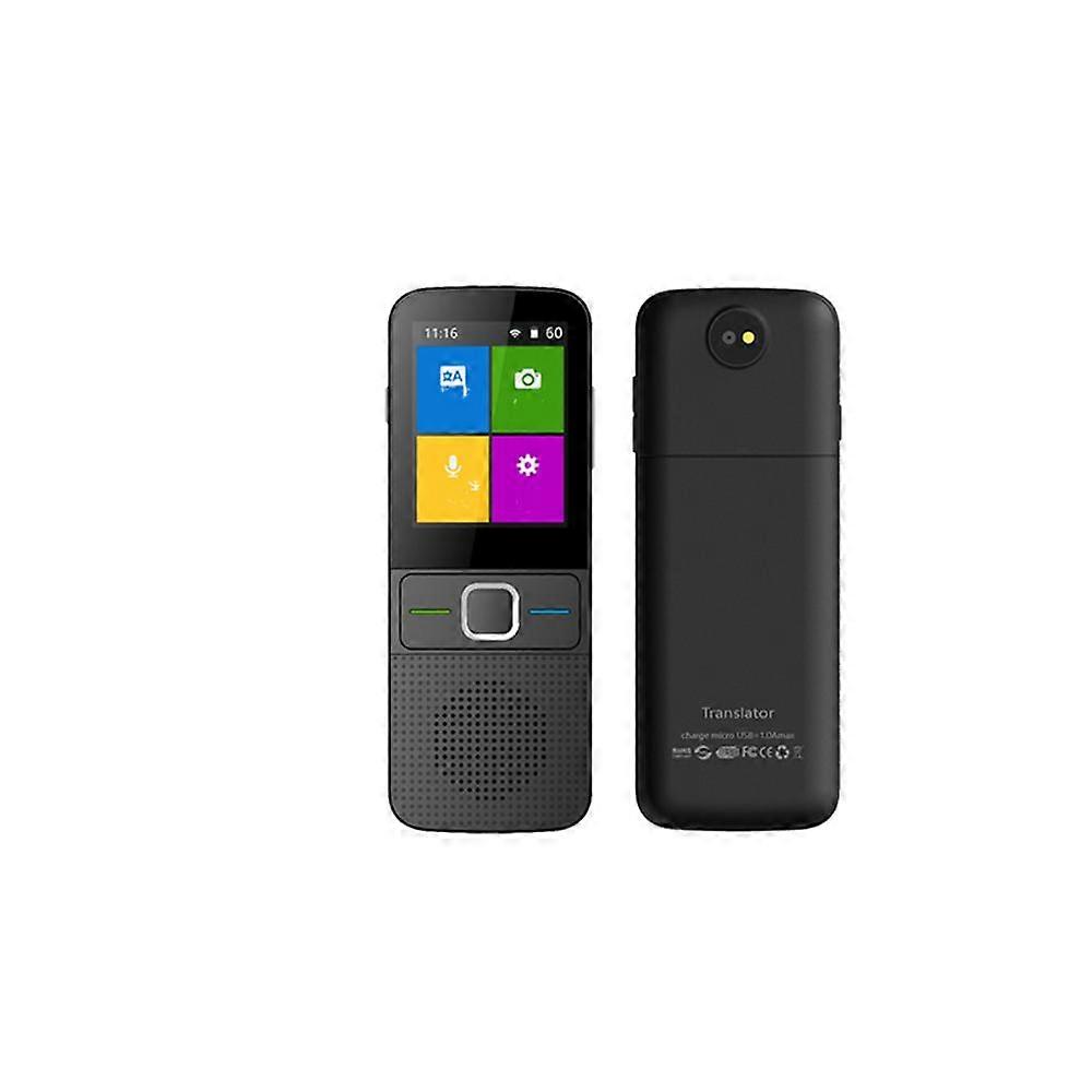 Smart Instant Voice Translator, Portable Intelligent Translator, With WiFi Touch Screen Connection Synchro Translator 137 Languages black