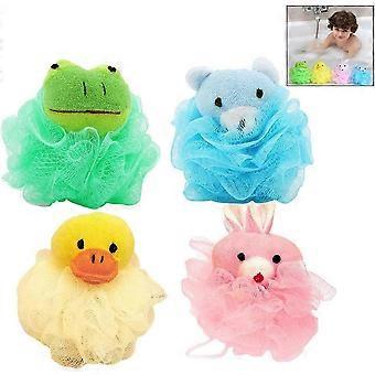 Spugne da bagno doccia esfolianti, 4 pezzi Accessori da bagno in spugna da bagno per bambini donne