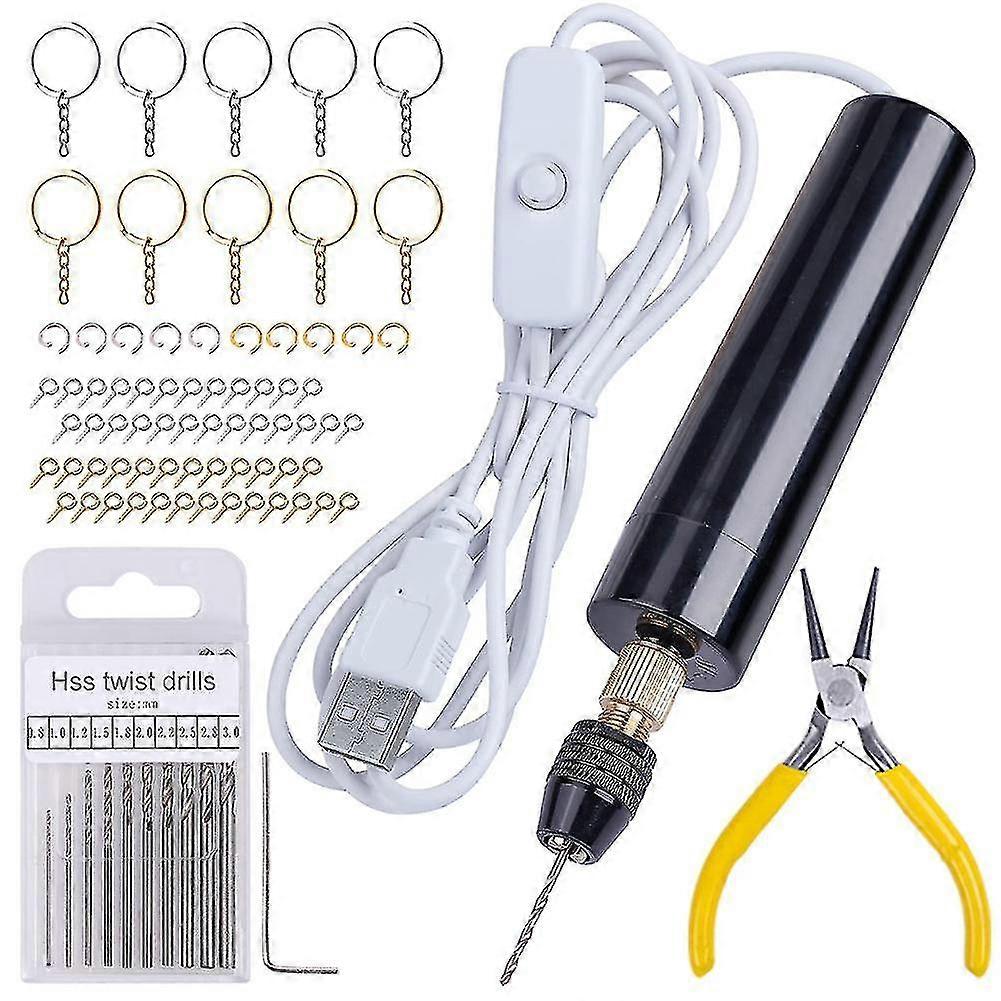 74pcs Electric Resin Drill Sets, With 3- Clamp-applicable To A Larger Drilling Range (0-3mm), Keych