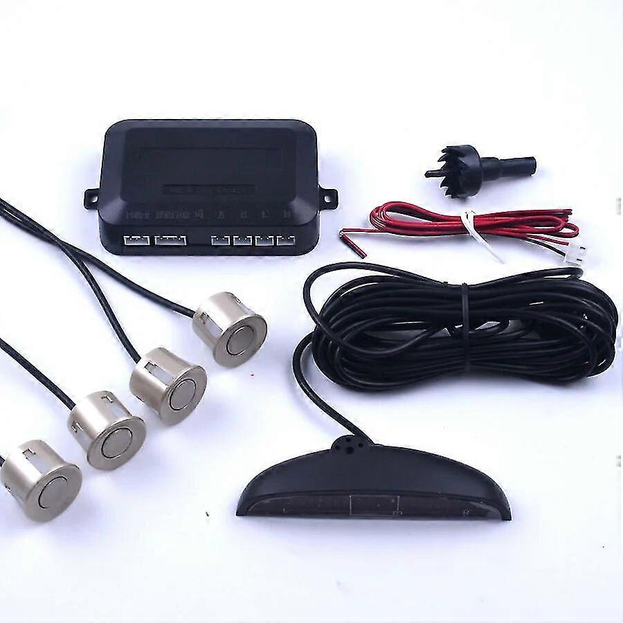 1 Set Car Parking Sensor Kit Car Auto Led Display 4 Capteurs pour toutes les voitures Reverse Assistance Backup Radar Monitor Parking System