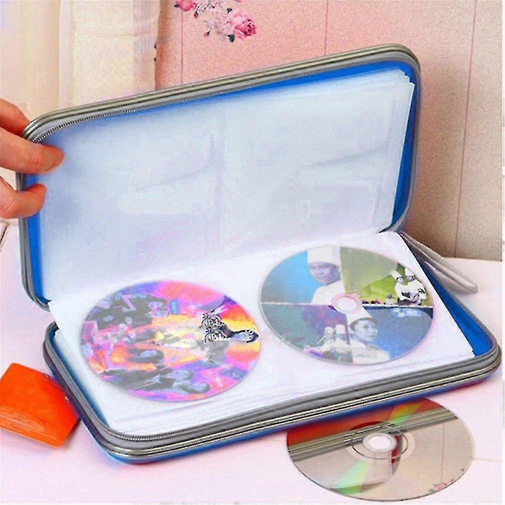 80x Disc Cd/vcd/dvd Portable Storage Case Wallet Hard Box Bag Holder