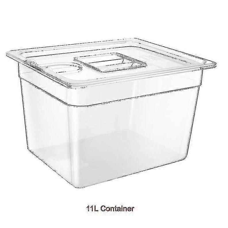 Aço inoxidável Sous Vide Rack E 11l Sous Vide Cooker Containers Sets Separador de divisórias destacáveis para circuladores de imersão (, recipiente de 11l)