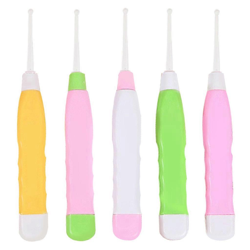 Cartoon LED Light Ear Pick Cleaner Spoon Flashlight Earwax Removal Tool Set Safe