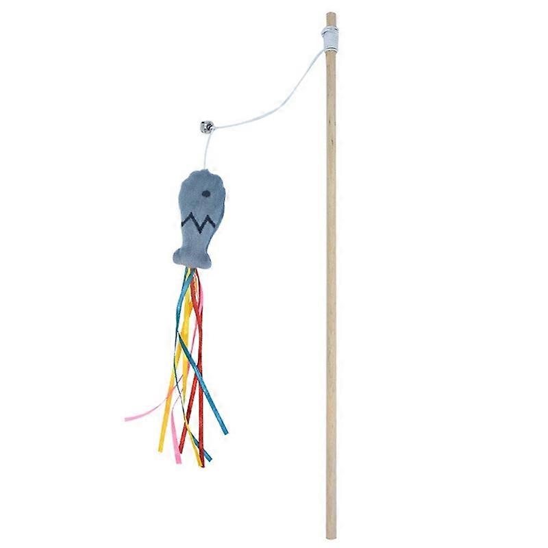 for Cat Tassel Toy 16'' Wand Toys Teaser with Fringe Interactive Catcher Teaser