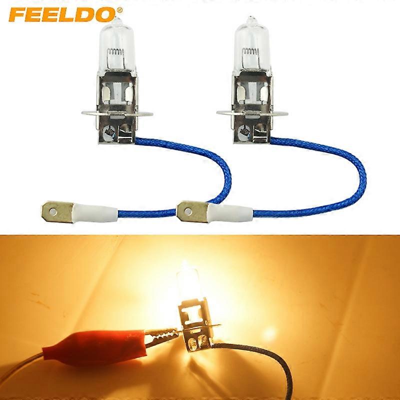 2Pcs Warm White DC 24V H3 70W/100W Halogen light Truck Bus Headlight Foglight Driving light 3000K #MX2332