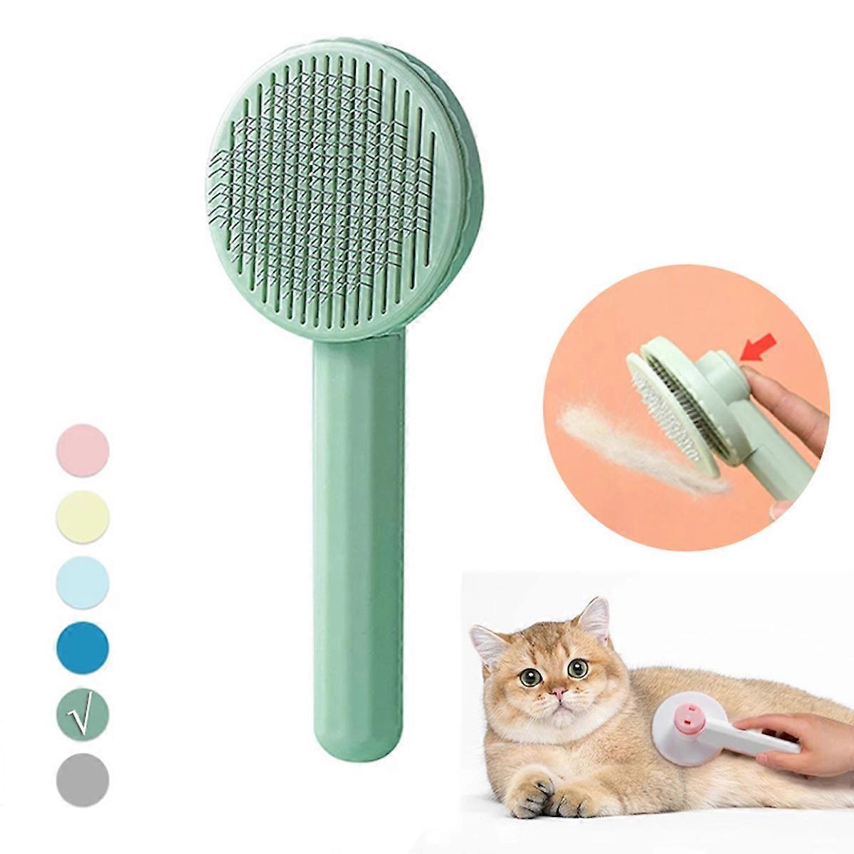 Depilacja zwierząt domowych Grzebień Cat Brush Samooczyszczanie Szczotka Slicker dla kotów Psy Depilator Skrobak Pet Grooming Tool Akcesoria dla kotów