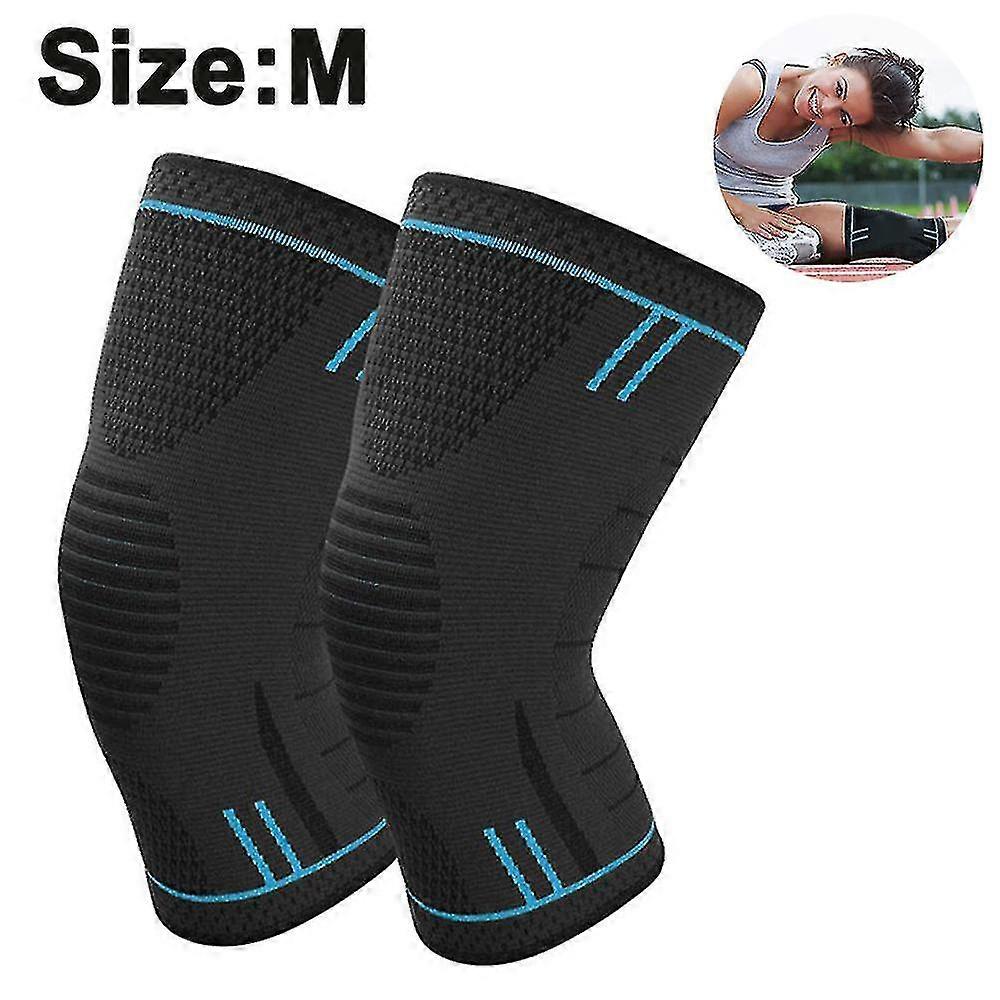Knee Braces For Knee Pain (pair) Support For Women Men, Neoprene Stabilizer Wrap, Compression Knee Sleeve For Weightlifting, Working Out, Running, M