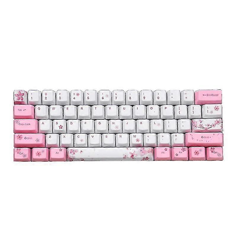 Pbt 71key Profile Five-sided Sublimation Process Cherry Blossom Keycap