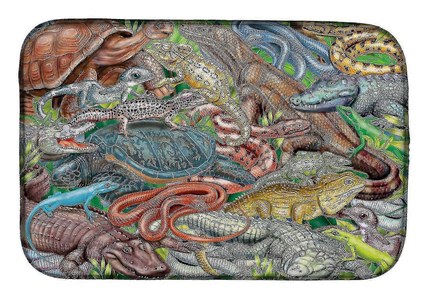 scales And Tails, Snakes, Turtle, Reptiles Dish Drying Mat