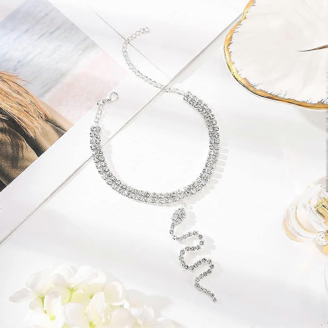 Bracciale O Cavigliera Serpente In Argento Sterling 925 - Ispirato Ai Designer (Lunghezza 5-12 Pollici) - Foto 2