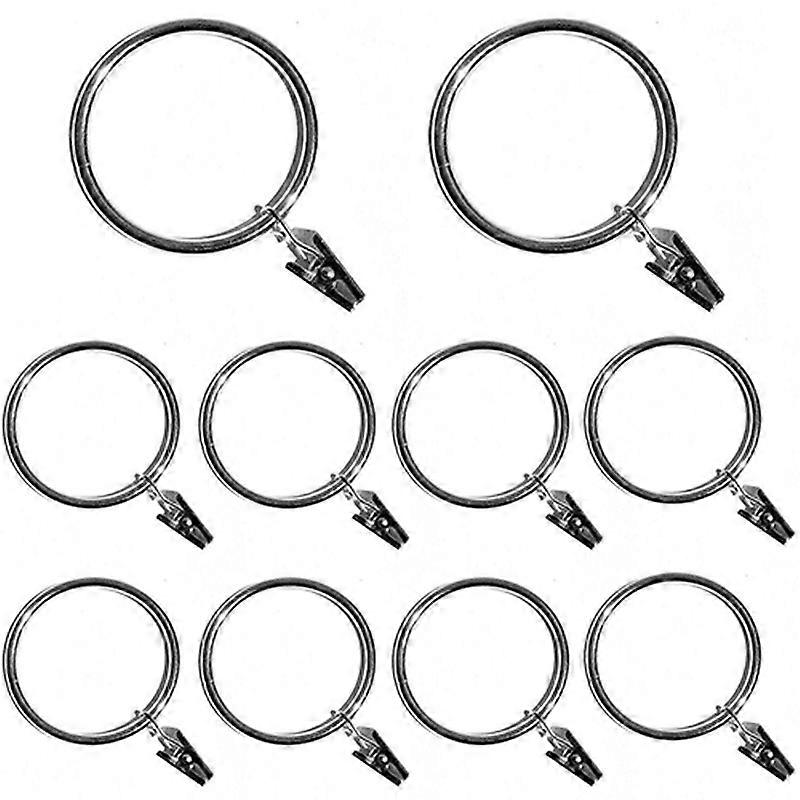 10 Pcs Home Practical Mini Window Curtain Hooks Metal Rings Clips with Eyelets