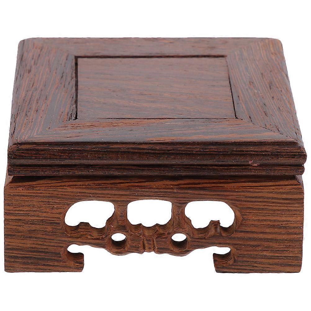 2 Pz Legno Vaso Di Fiori Base Orientale In Legno Display Stand Teiera Vaso Bonsai Base