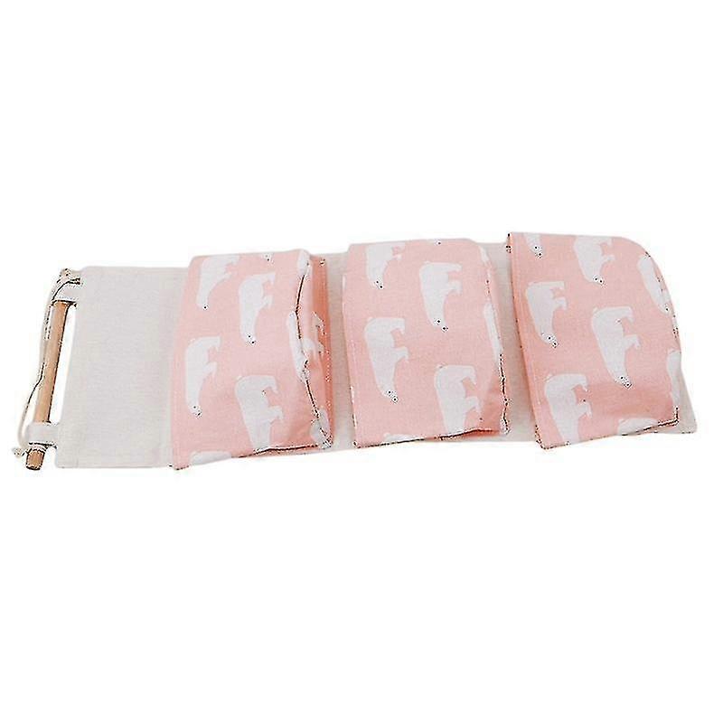 Pattern Multi-storey Storage Box Cotton Linen Storage Hanging Bags Desk Folding
