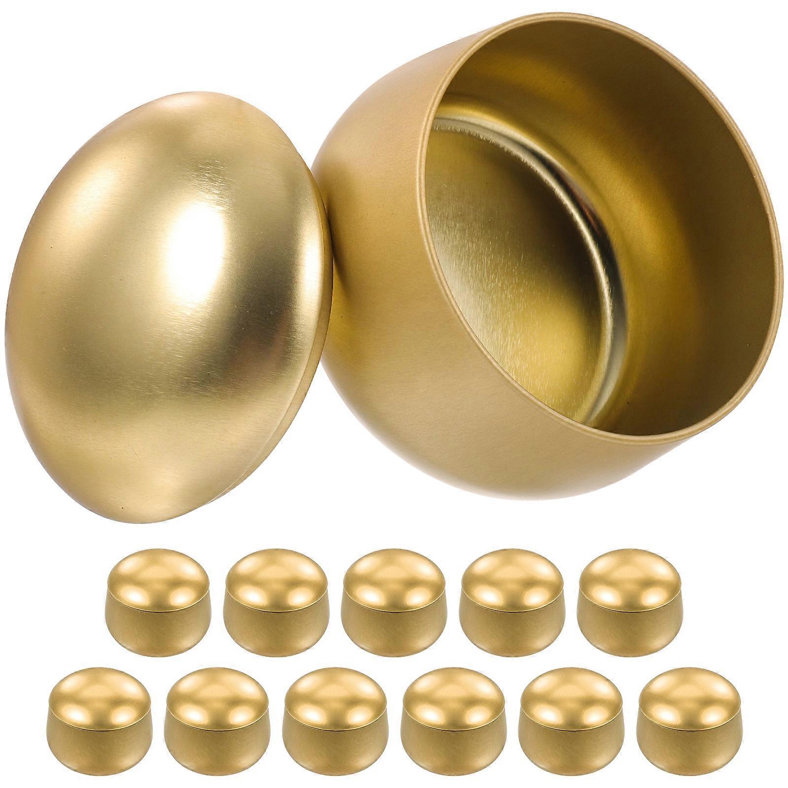 12pcs Weißblech Bauch Kerzenbehälter Kleine Kerzendose Kerzenglas Kerzendosen