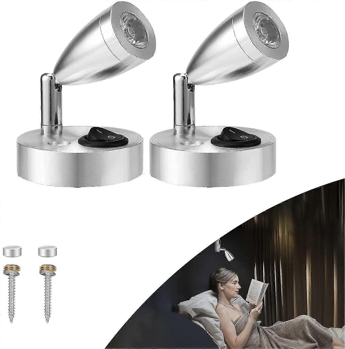 2 Led Spotlight Reading Lights 3w 12v With Switch