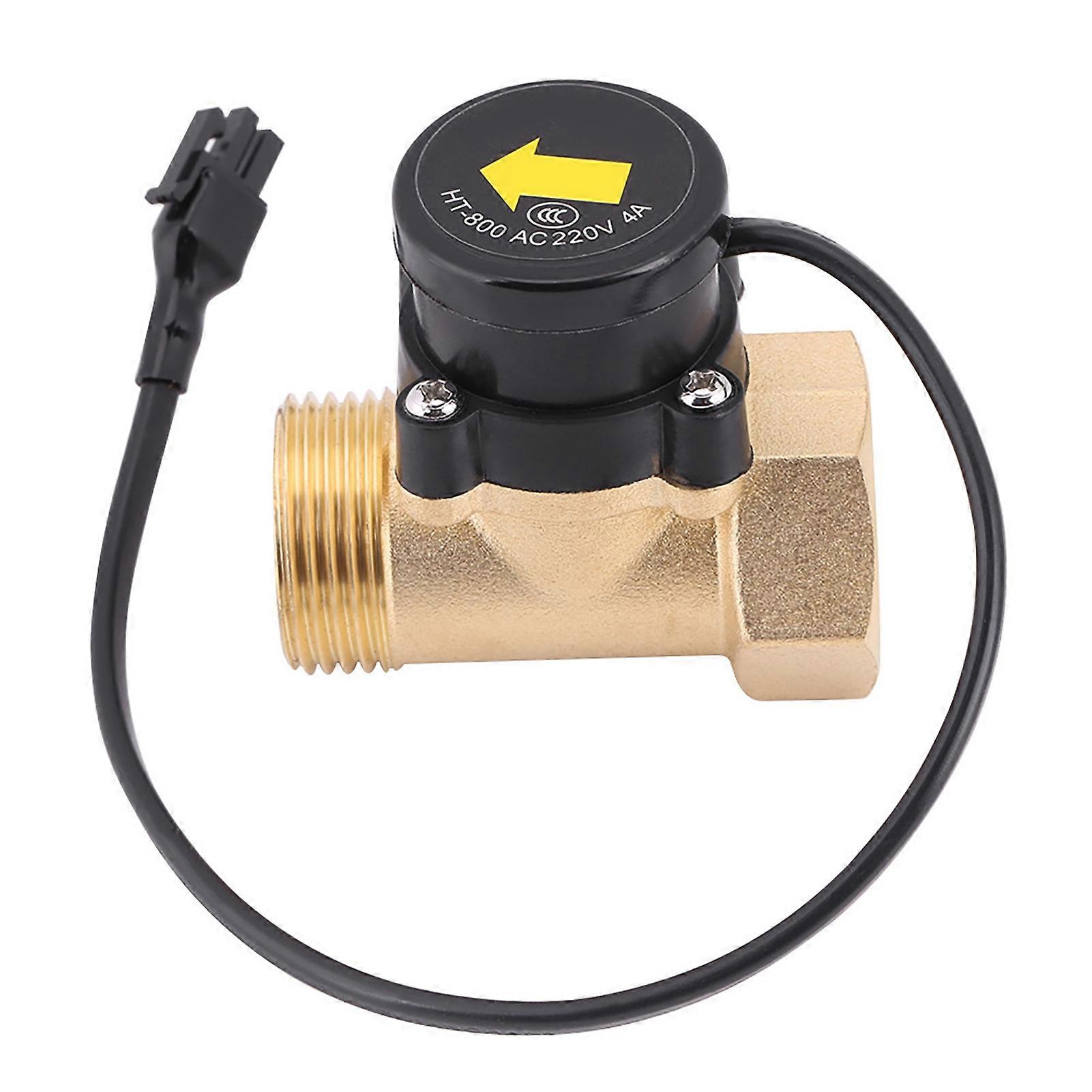 HT-800 Water Flow Switch Automatic High Sensitivity Copper Magnetic Low Pressure Flow Switch for Water Heater JIKAIX