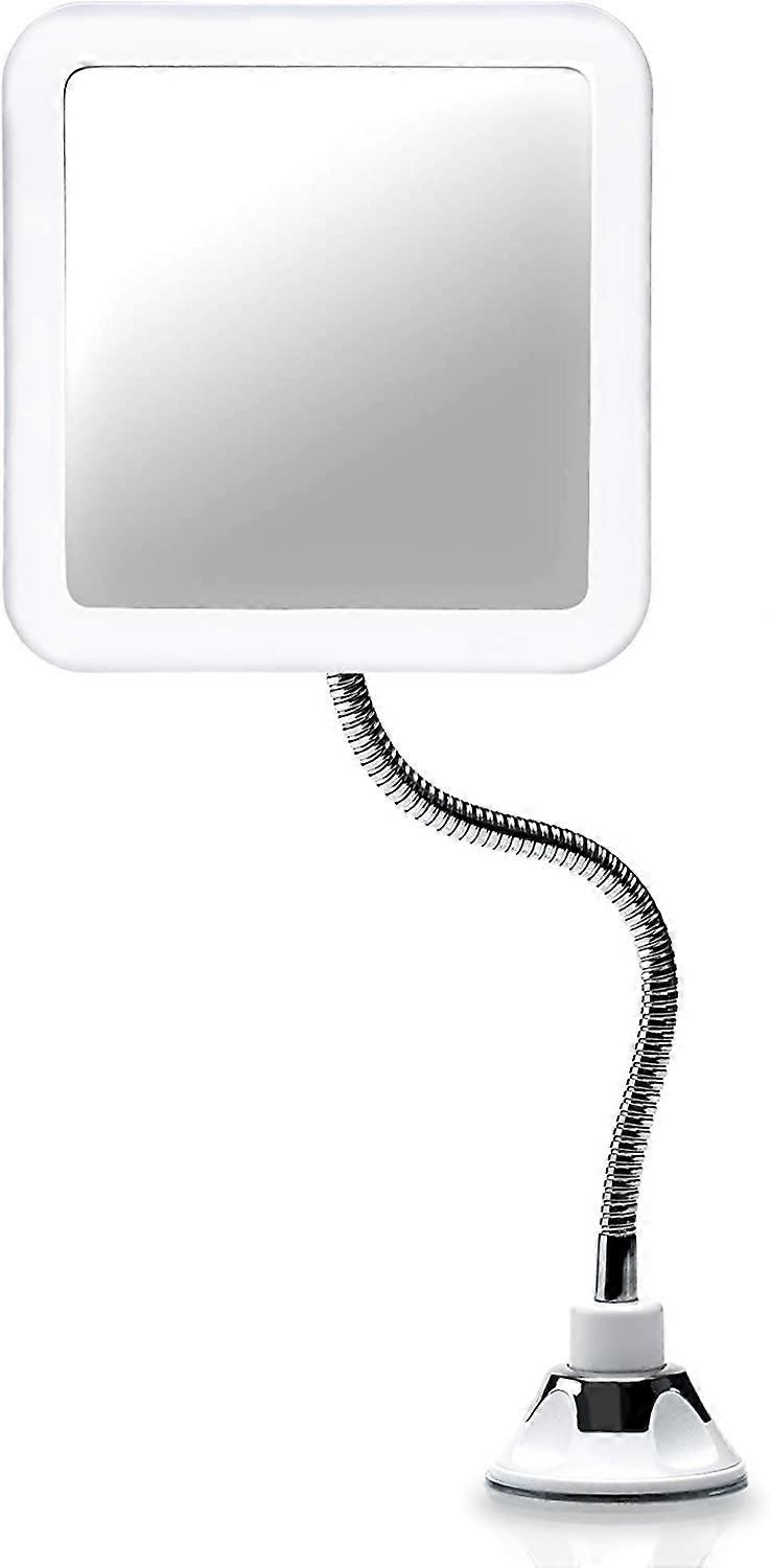 Flexible Magnifying Mirror with LED Light, 5x Magnification, Strong Suction Cup - Illuminated Makeup Mirror with Glare-Free Lighting (Mira +)