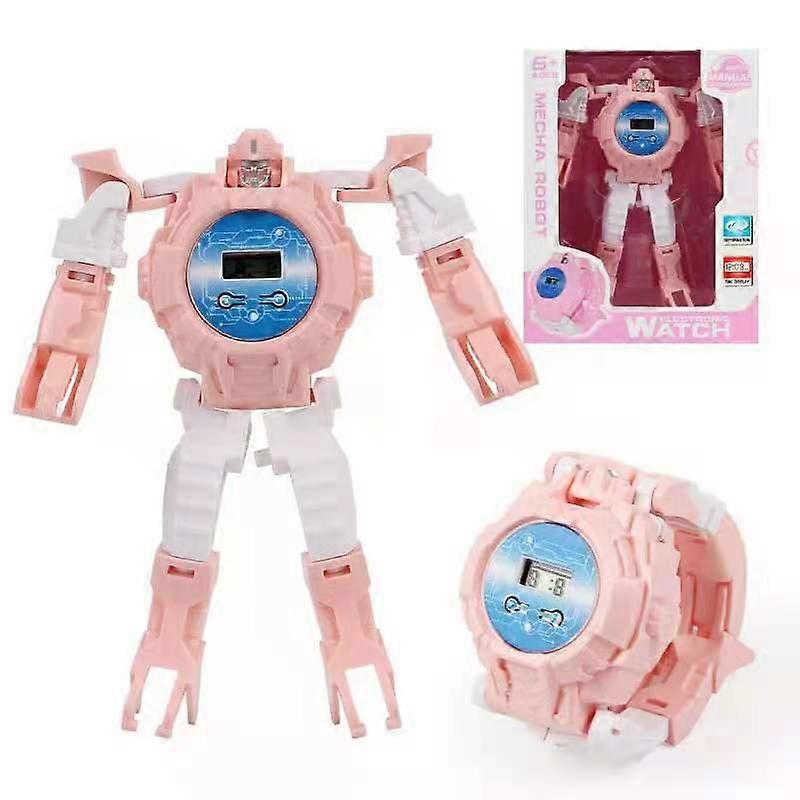 Children's cartoon robot transforming watch toy transformed into a robot watch creative gift