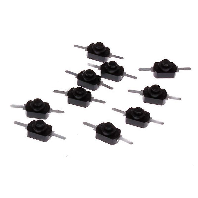 10X 1A 30V DC 250V Black Latching On Off Mini Torch Push Button Switch New