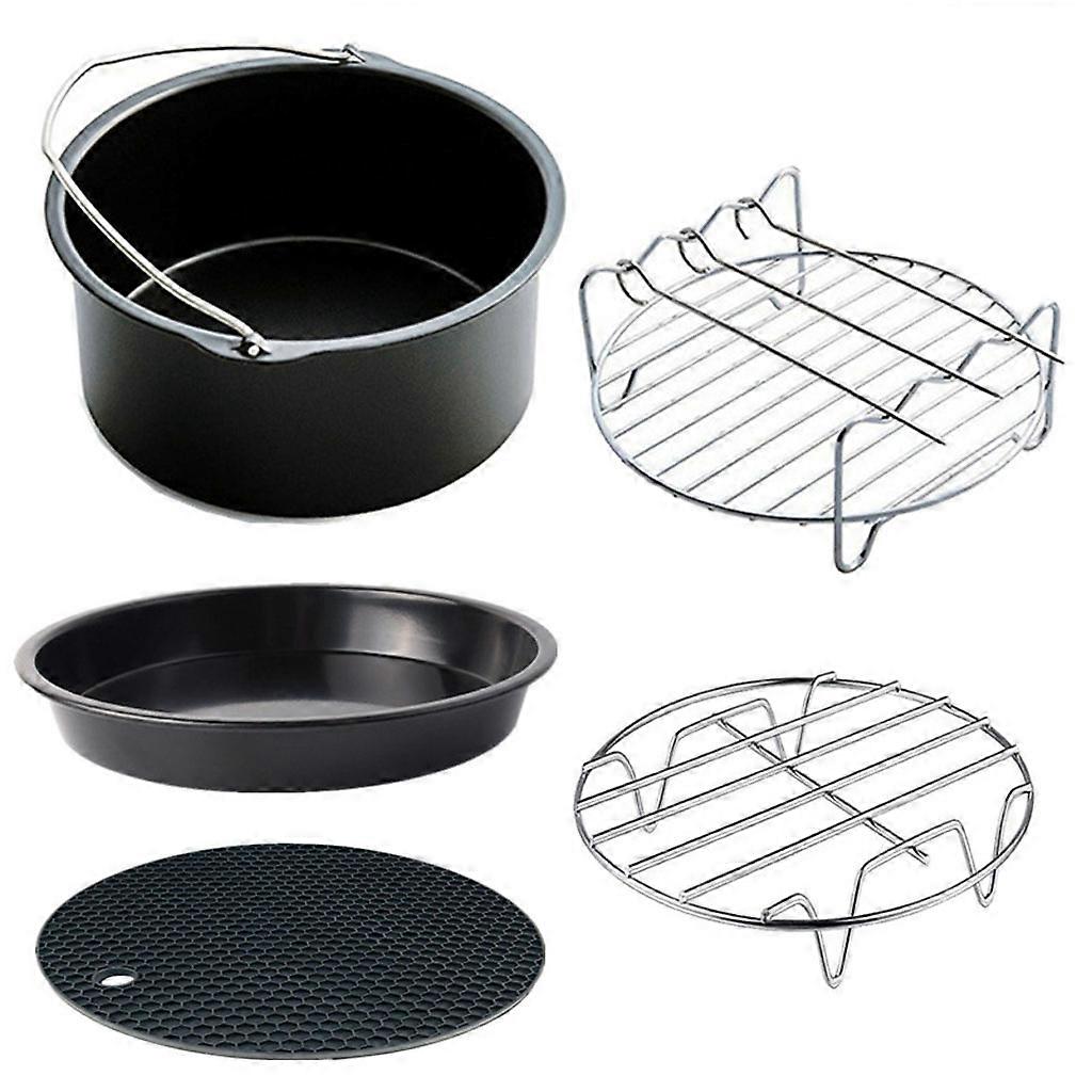 Set di accessori per friggitrice ad aria da 5 pezzi 3,5 QT - 5,8 QT con cremagliera in acciaio inossidabile