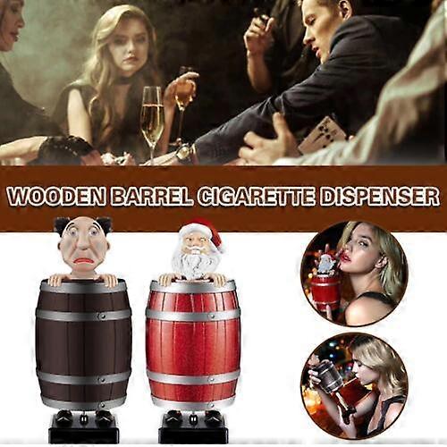 cigarette barrel dispenser Santa Claus in Christmas Novelty naughty bad bar box Georgian String Dispenser  The
