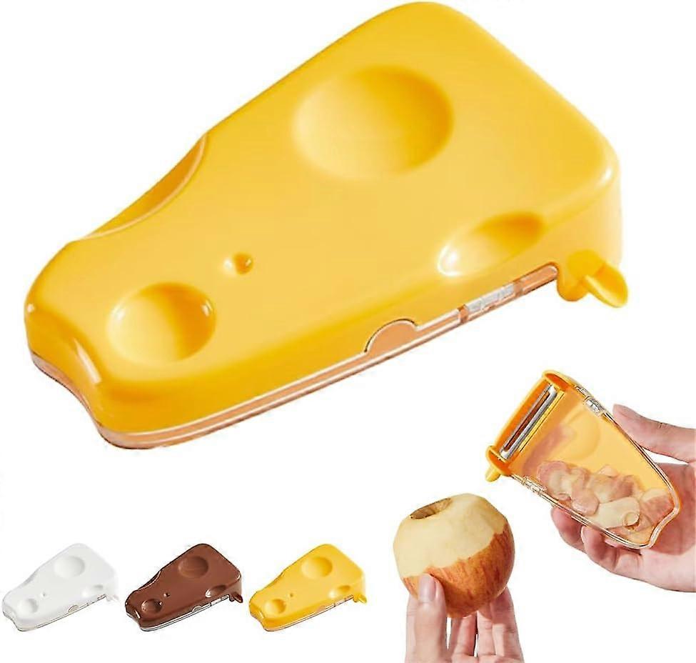 Cheese Parer with Container,Cheese Shape Multifunctional Peeler with Storage