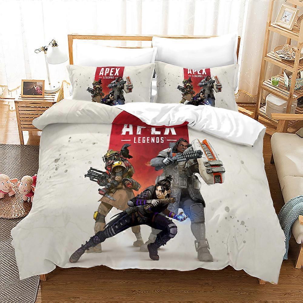 a4340 Lakan APEX Legends Sängkläder Set shootingBed Set Aldult Kid Sovrum Påslakan Set 3-delat sängkläder (1 påslakan + 2 kudde Shams) B
