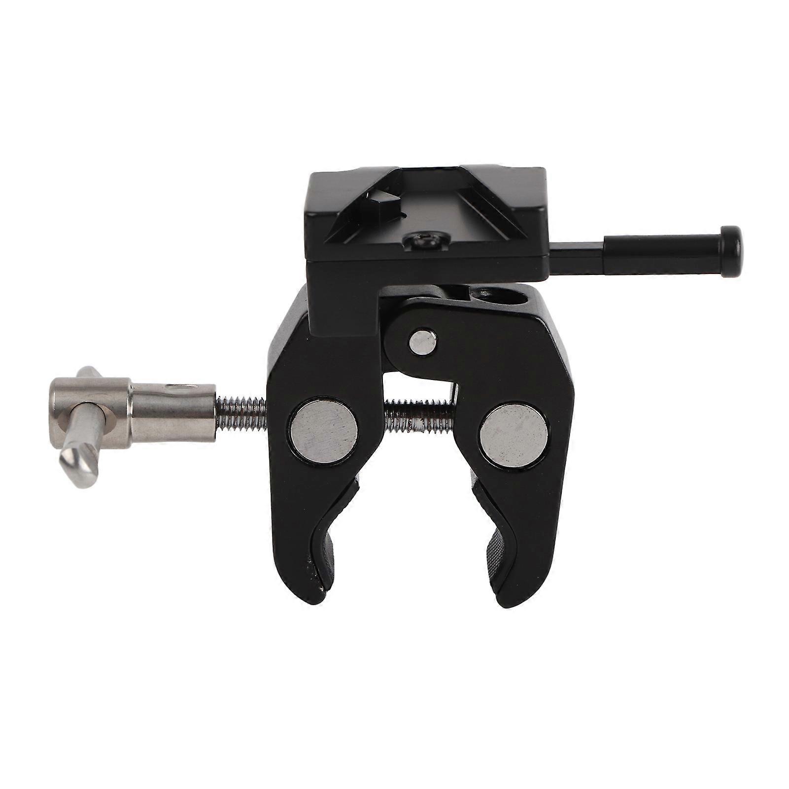 V Lock Battery Adapter with Crab Clamp, Aluminum Alloy Mounting Accessories for Tripod Light Stand Rod