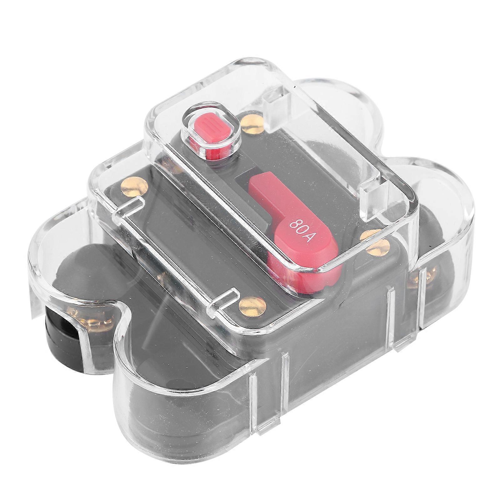 12V‑24V DC Circuit Breaker Auto Car Marine Boat Bike Stereo o Fuse Inverter with Manual Reset with Waterproof Cover80A