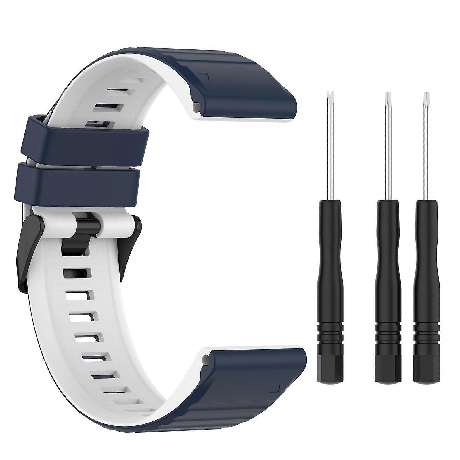 Soft Silicone Watchband Adjustable Watch Band Strap for Fenix 6X GPS/5X/5x pus