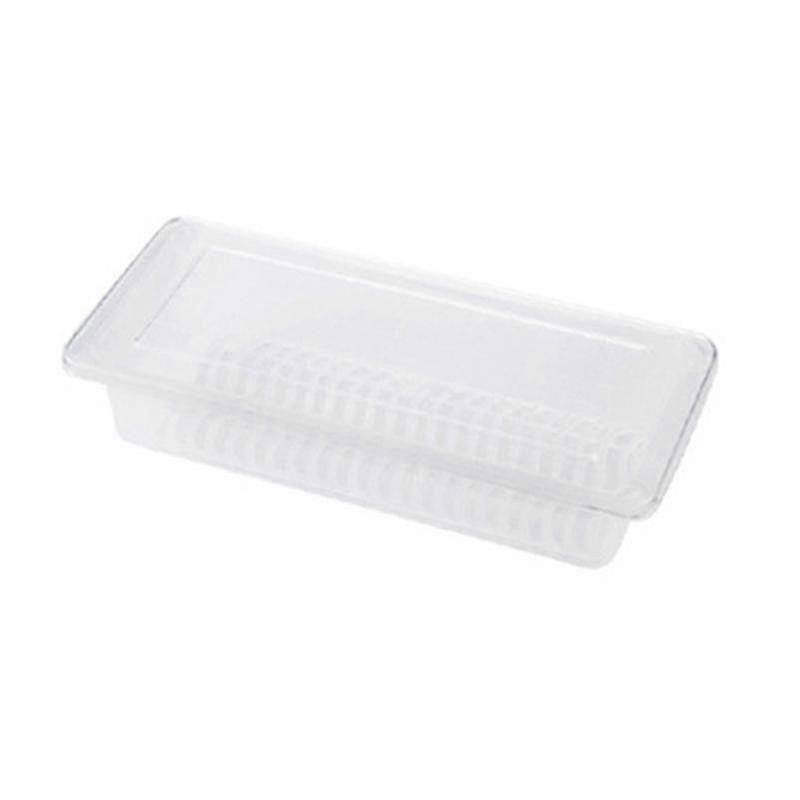 Transparent PP Stackable Food Storage Container with Draining Board - Small