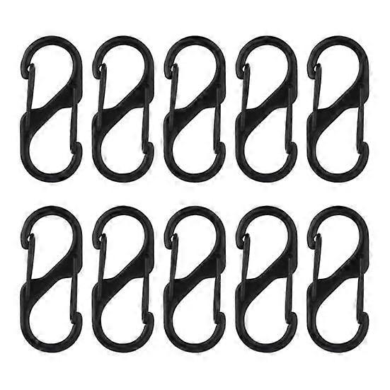 10Pcs Carabiner Zipper Clips Dual Spring S Carabiner Zipper Pull Locks Double-Ended Buckle