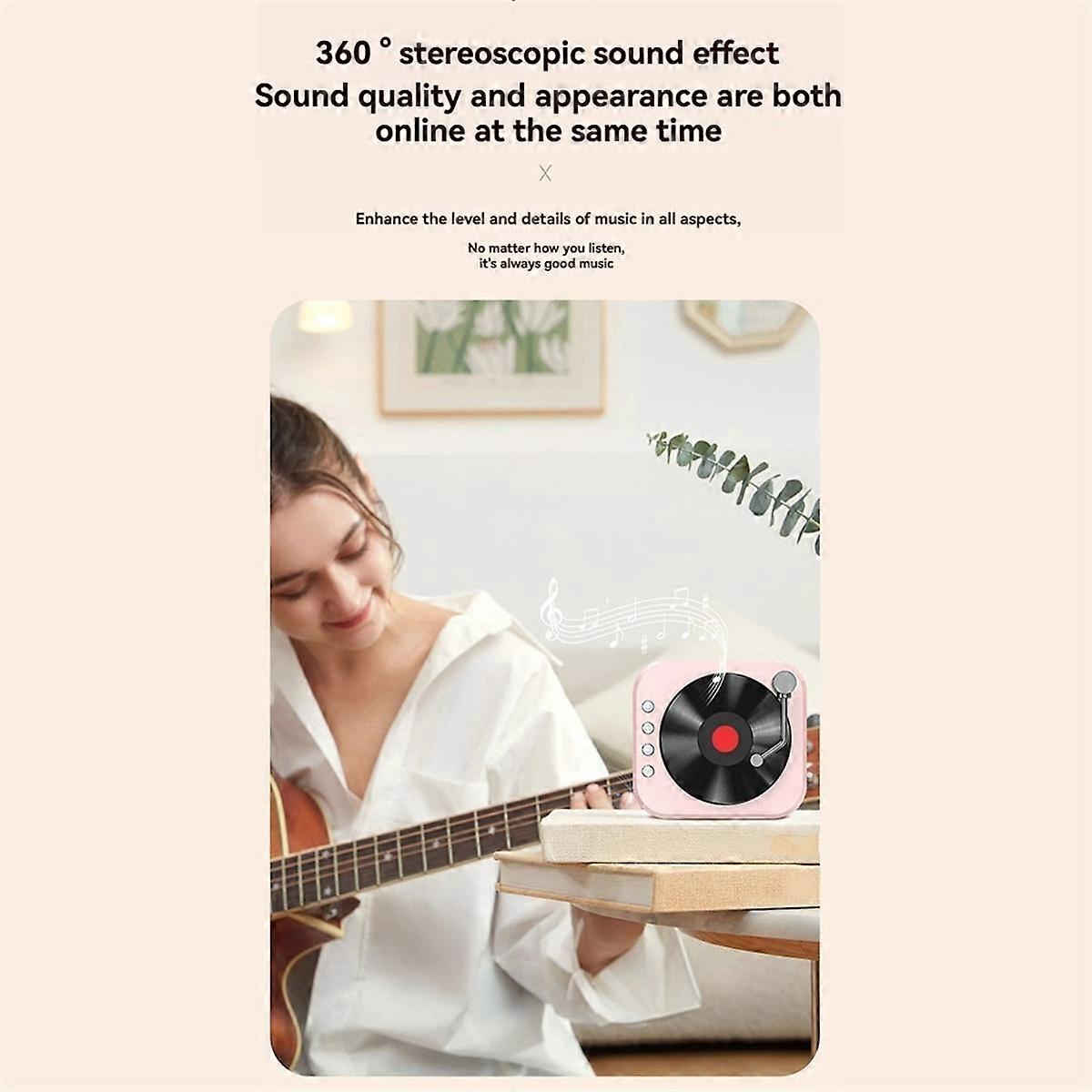 Retro Bluetooth5.3 Speaker with 2 Microphone18th Century Phonograph Style Speaker 360 Stereo Sound