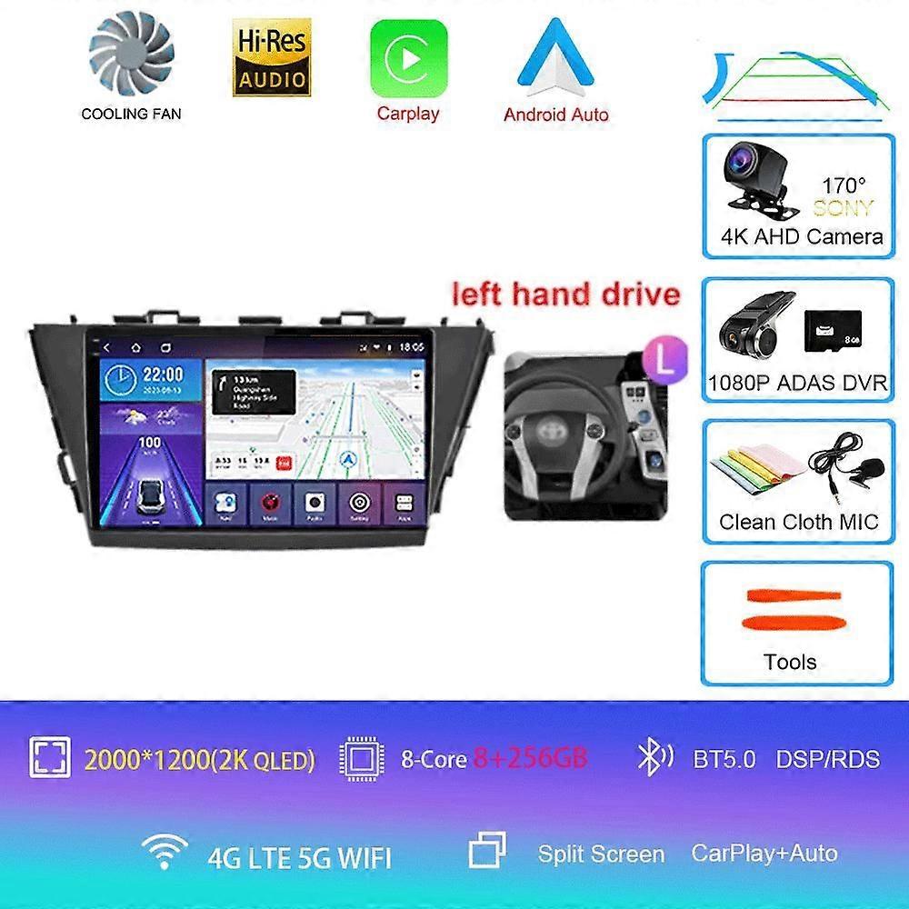 Autoradio Android 14 für Toyota Prius Plus V Alpha 2012-2017 Navigation 4g Wifi Gps Dsp Carplay Multimedia Player Auto Stereo