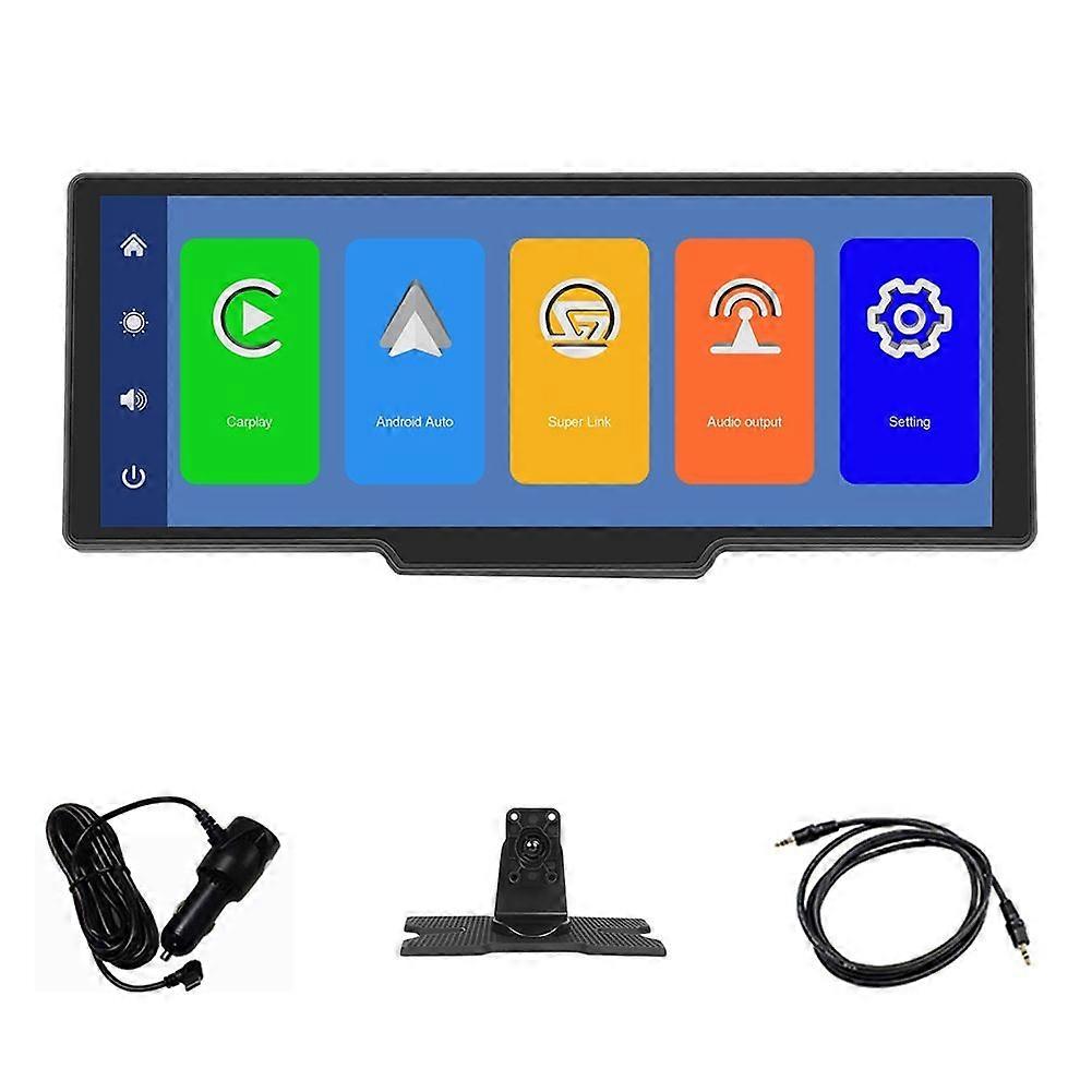10.26 Inch Car Monitor Wireless CarPlay Android Auto HD Screen Bluetooth FM Transmitter Video Player