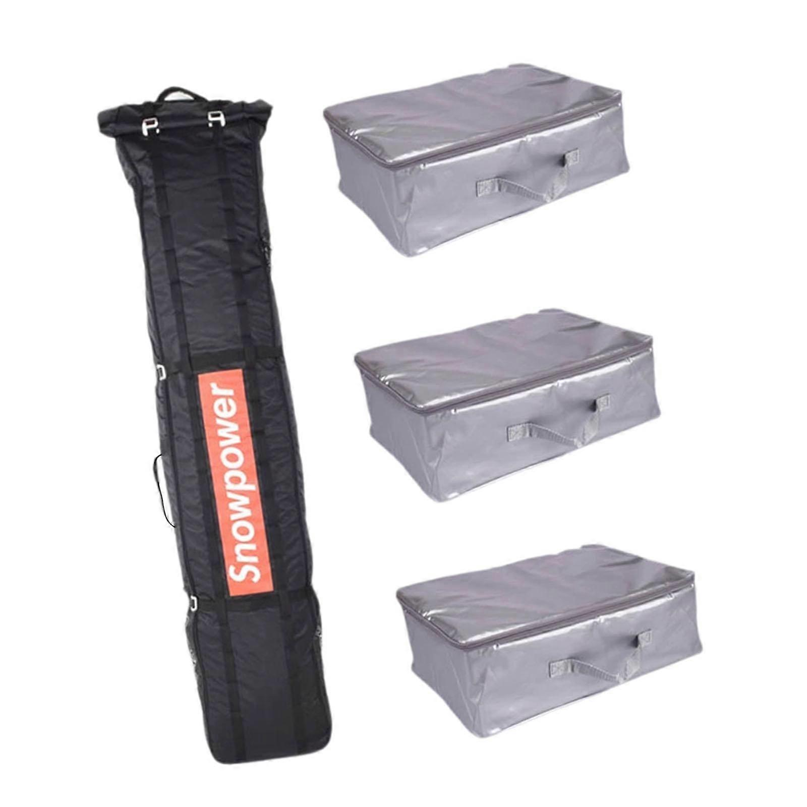 スノーボードバッグ 長さ調節可能 最大210cm 大容量スキー用品バッグ ブラック