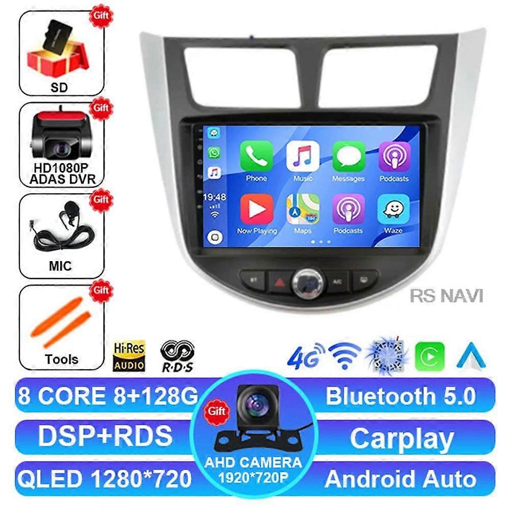 Android 14 Car Radio For Hyundai Solaris Verna Accent 1 2010-2016 Head Unit 5g Wifi Dvd Multimedia Dsp Viedo Player Navigation