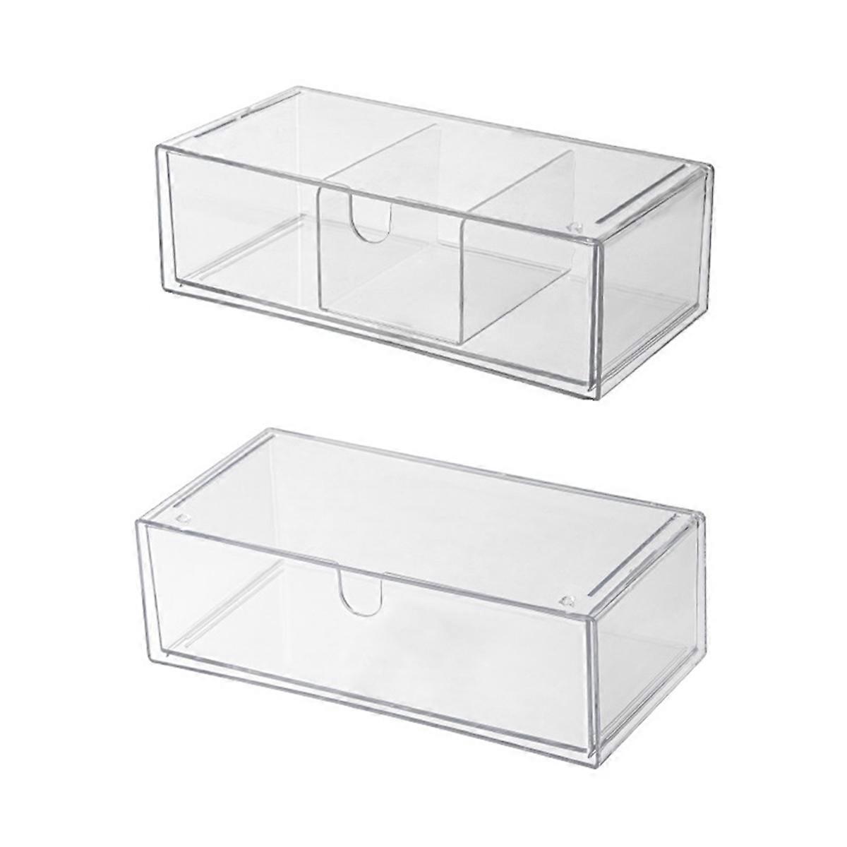 Desktop Storage Box Drawer Storage Box for Sundries and Accessories Transparent Storage Box with Co