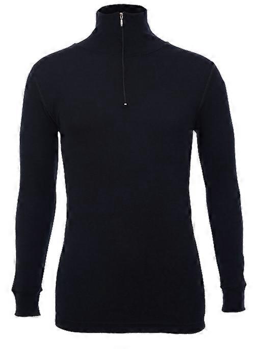 100% Wool MERINO SKINS Mens Half Zip Long Sleeve Thermal Underwear T