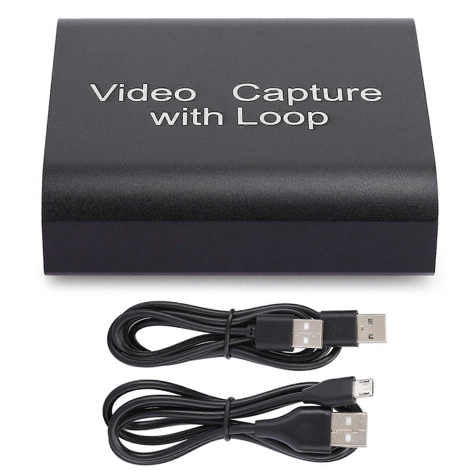 4K HDMI Capture Card with Loop Out - USB 2.0 for Live Streaming and Video Recording