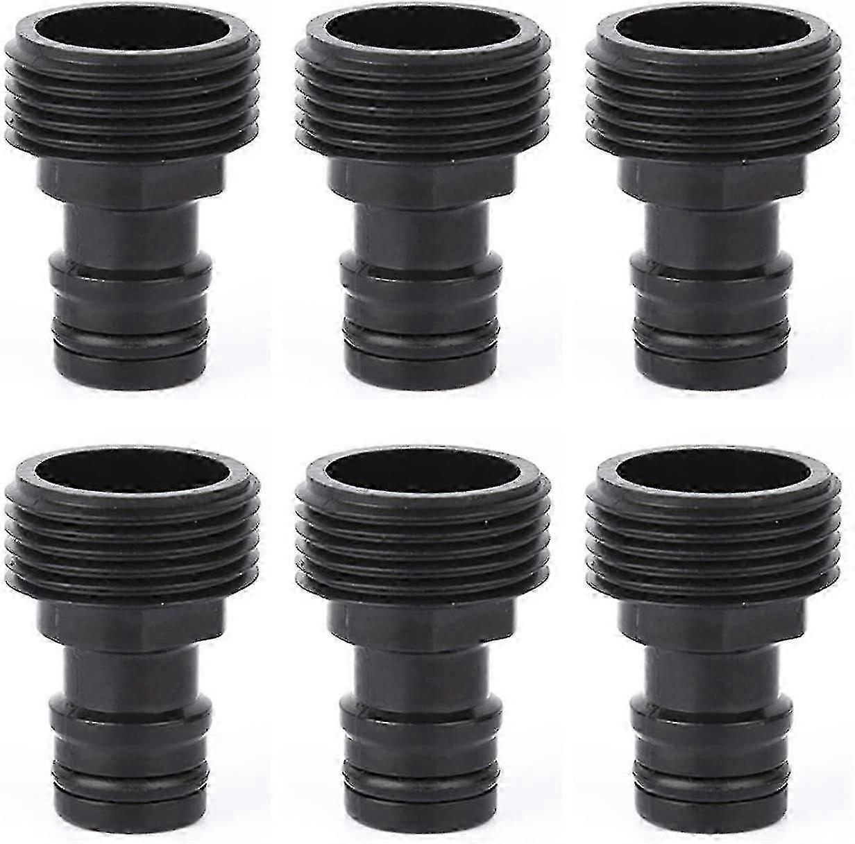 Male Threaded Hose Pipe Adaptor, Screw Connector, 6 Pieces Set