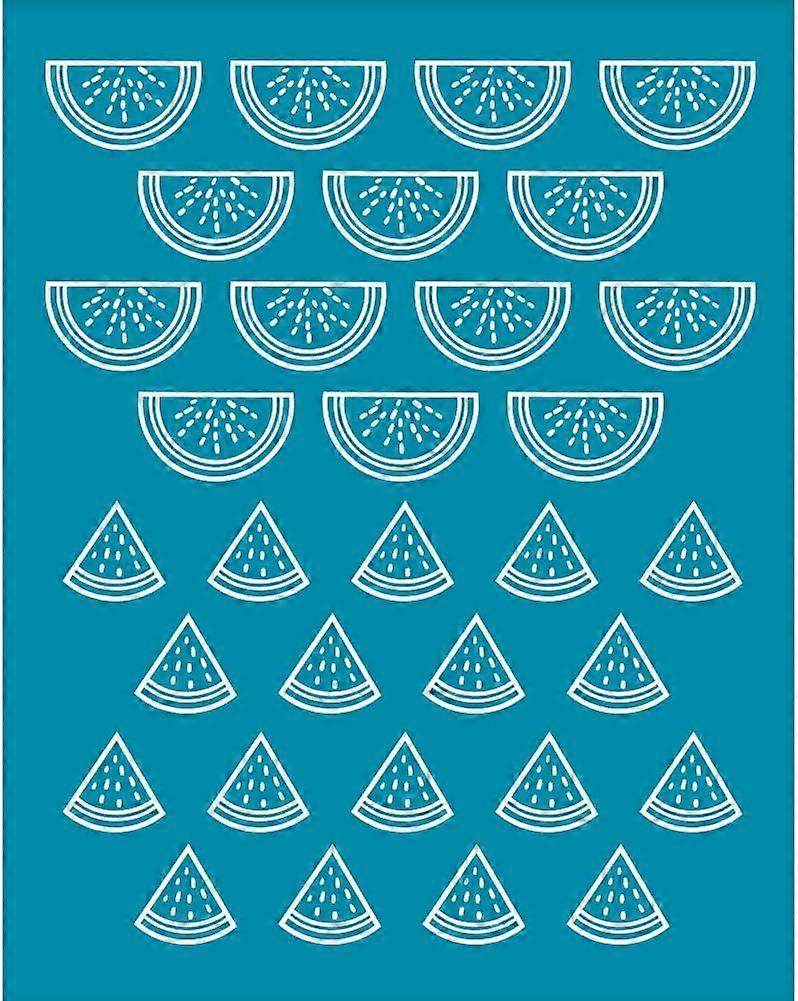 4x5 Inch Watermelon Clay Stencil Summer Silk Screen Printing Stencils Washable Silk Screen Stencils Reusable Mesh Transfer for Polymer Clay Earring Je