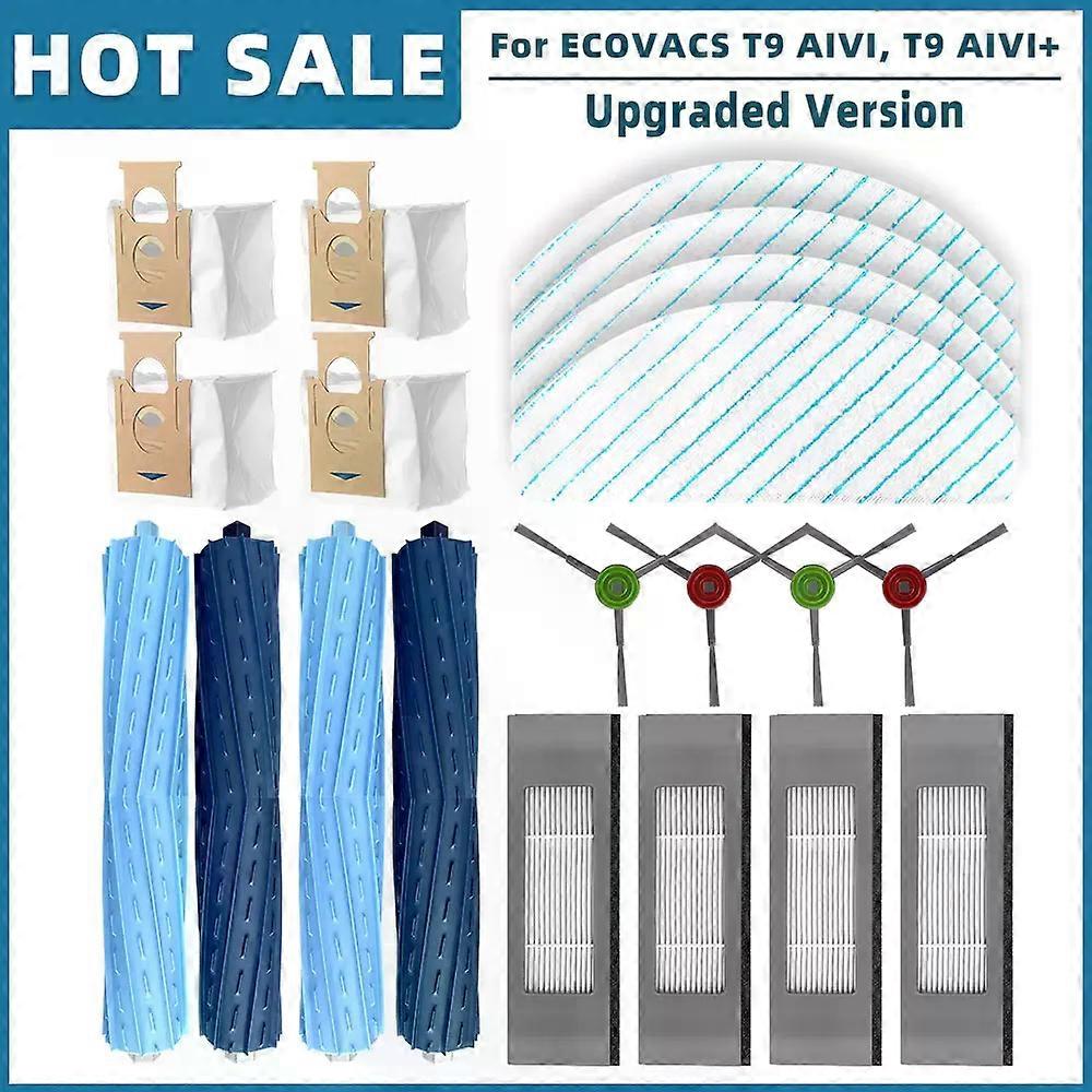 Compatible For ECOVACS DEEBOOT OZMO T9 AIVI, T9 AIVI PLUS Replacement Parts Accessories Main Side brush Hepa Filter Mop Dust Bag