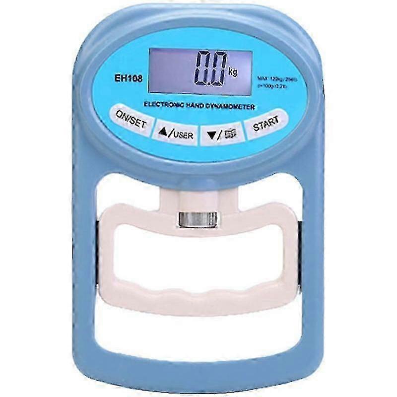 120kg Hand Dynamometer Digital Grip Strength Meter Automatic Hand Grip Measurement Electronic Hand Dynamometer Grip Measurer (blue)