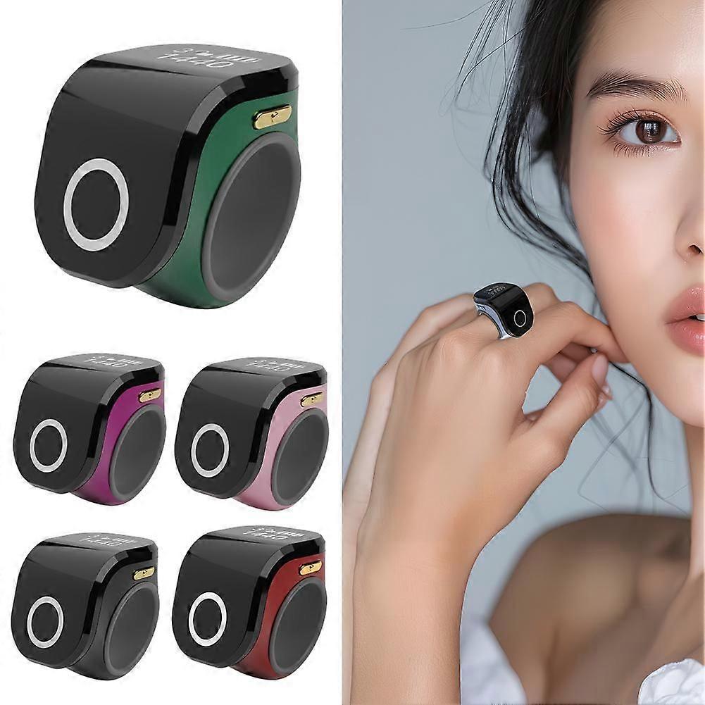 Portable Digital LCD Finger Ring Tally Counter Multi-color 6 Channel Counting 6 Digit Buddha Bead Prayer Counter Clicker