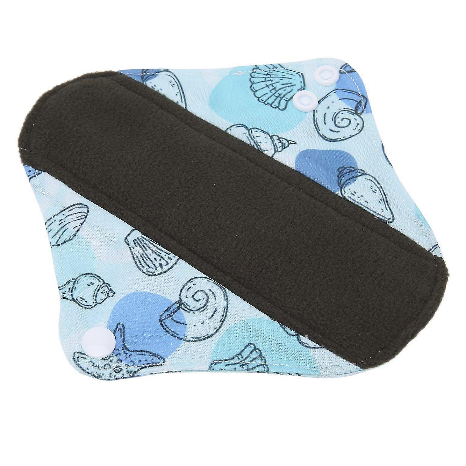 Reusable Bamboo Charcoal Cloth Menstrual Pad - Soft, Portable, and Stylishly Printed