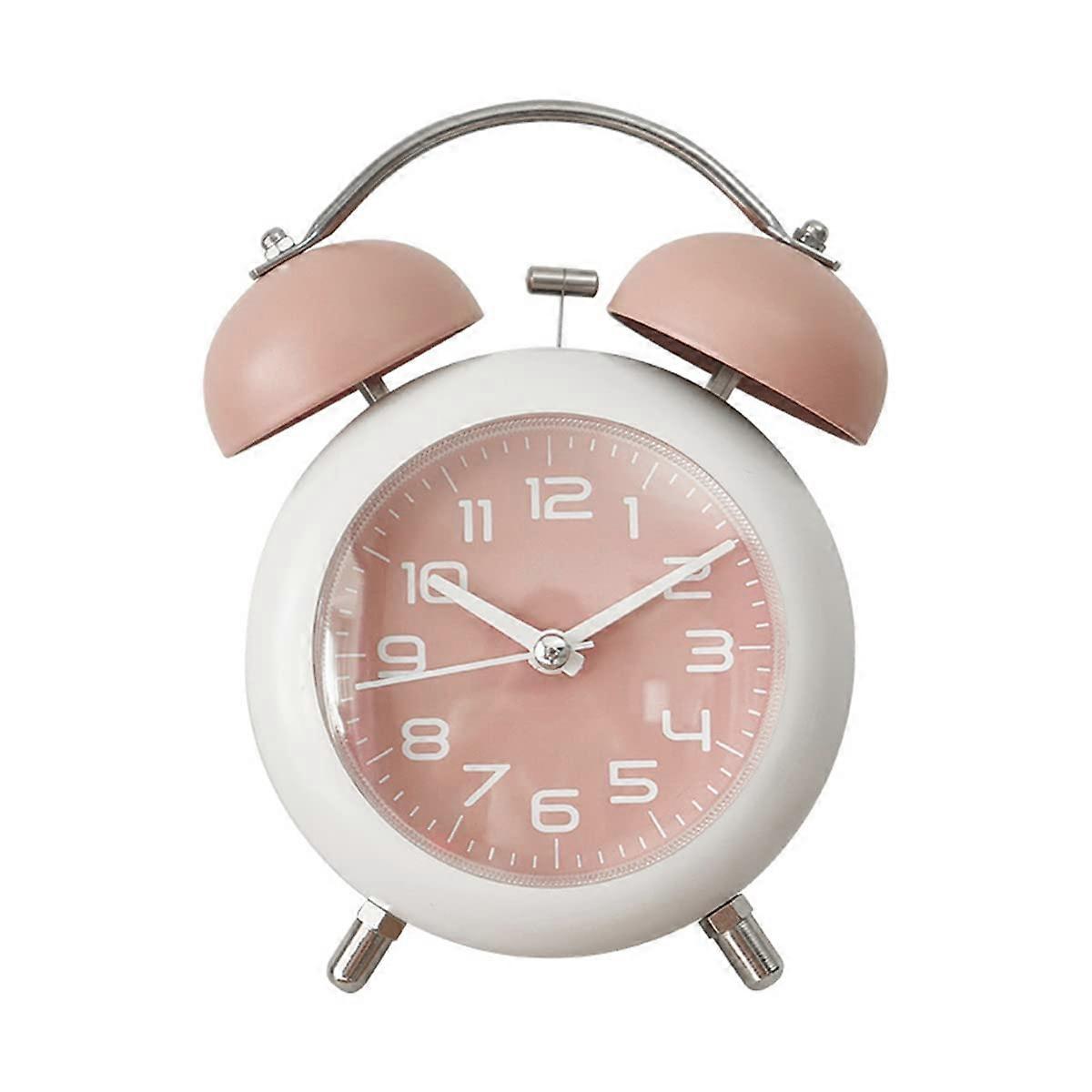 4 Inch Metal Desk Alarm Clock For Bedroom And Home Use Small Desk Clock